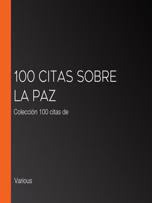 Cover image for 100 citas sobre la paz